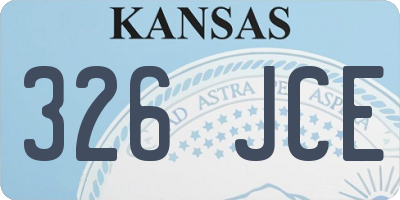 KS license plate 326JCE