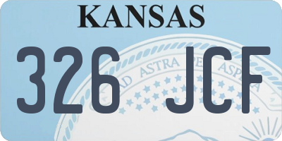 KS license plate 326JCF