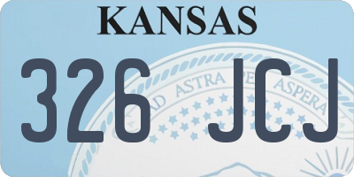 KS license plate 326JCJ