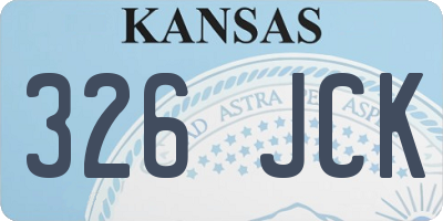 KS license plate 326JCK