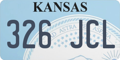 KS license plate 326JCL