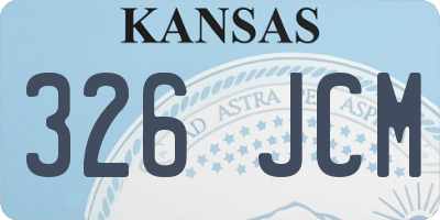 KS license plate 326JCM