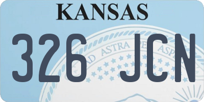 KS license plate 326JCN