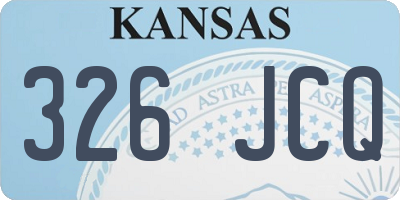 KS license plate 326JCQ