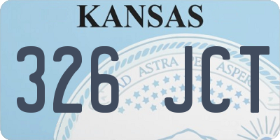 KS license plate 326JCT