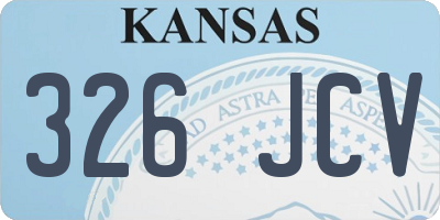 KS license plate 326JCV