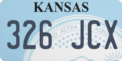 KS license plate 326JCX