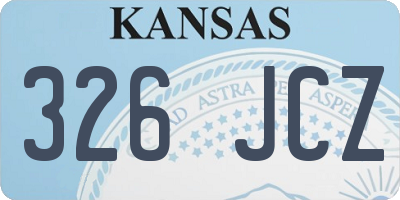 KS license plate 326JCZ