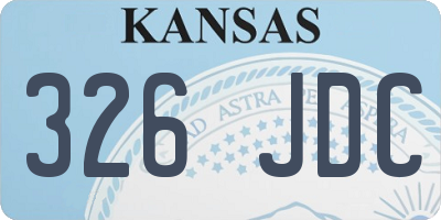 KS license plate 326JDC