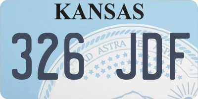 KS license plate 326JDF