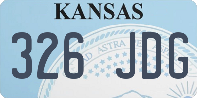 KS license plate 326JDG