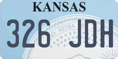 KS license plate 326JDH