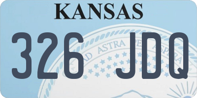 KS license plate 326JDQ