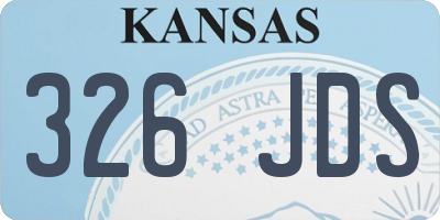KS license plate 326JDS