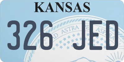 KS license plate 326JED