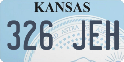 KS license plate 326JEH