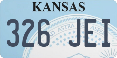 KS license plate 326JEI