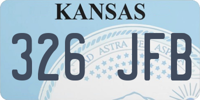 KS license plate 326JFB