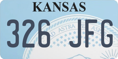 KS license plate 326JFG