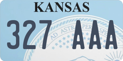 KS license plate 327AAA