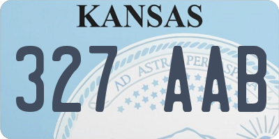 KS license plate 327AAB