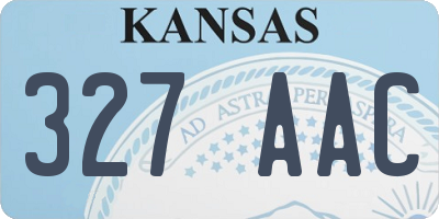 KS license plate 327AAC