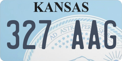 KS license plate 327AAG