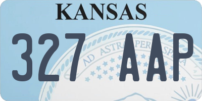 KS license plate 327AAP