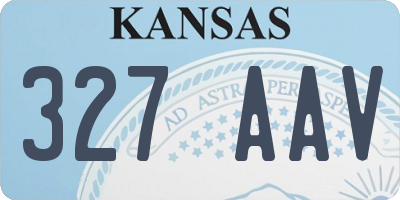 KS license plate 327AAV