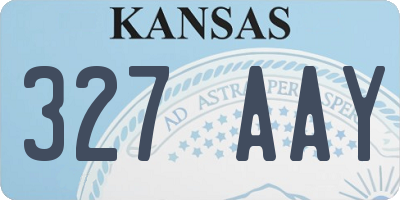 KS license plate 327AAY