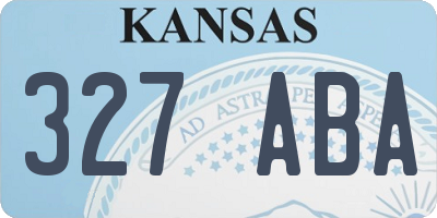 KS license plate 327ABA