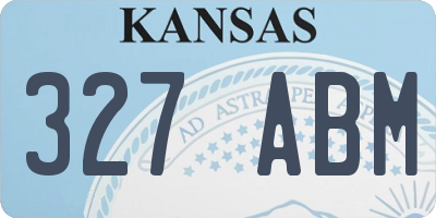 KS license plate 327ABM