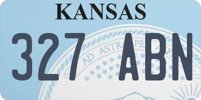 KS license plate 327ABN