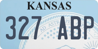 KS license plate 327ABP
