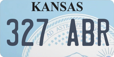 KS license plate 327ABR