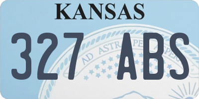 KS license plate 327ABS