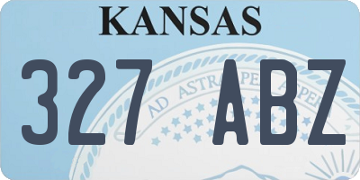 KS license plate 327ABZ
