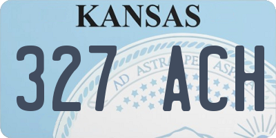 KS license plate 327ACH
