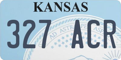 KS license plate 327ACR
