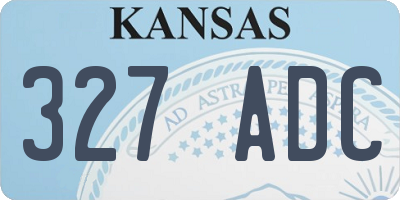 KS license plate 327ADC