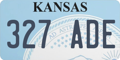 KS license plate 327ADE