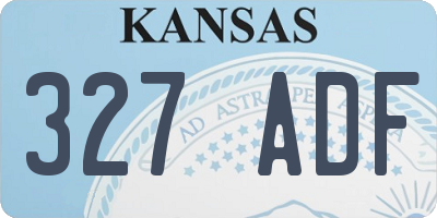 KS license plate 327ADF