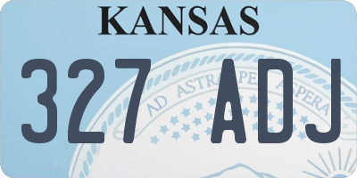 KS license plate 327ADJ