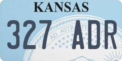 KS license plate 327ADR