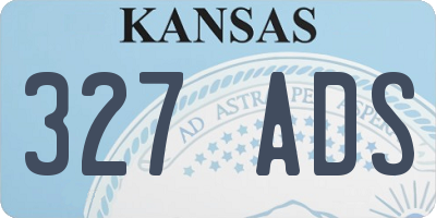 KS license plate 327ADS