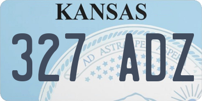 KS license plate 327ADZ