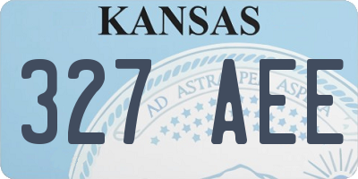 KS license plate 327AEE