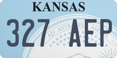 KS license plate 327AEP