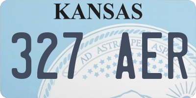 KS license plate 327AER