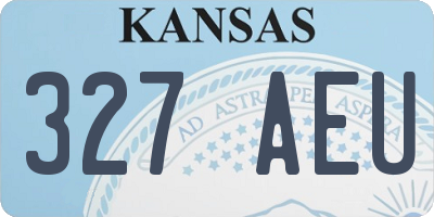 KS license plate 327AEU